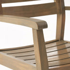 Ensemble de 2 chaises de salle à manger de patio en bois d'acacia