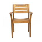 Ensemble de 2 chaises de salle à manger de patio en bois d'acacia