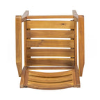 Ensemble de 2 chaises de salle à manger de patio en bois d'acacia