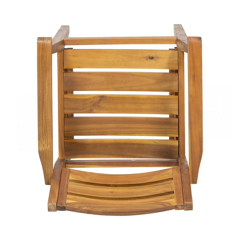 Ensemble de 2 chaises de salle à manger de patio en bois d'acacia