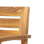 Ensemble de 2 chaises de salle à manger de patio en bois d'acacia