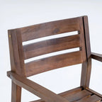 Ensemble de 2 chaises de salle à manger de patio en bois d'acacia