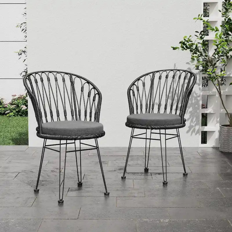 Ensemble de 2 chaises de salle à manger de style industriel