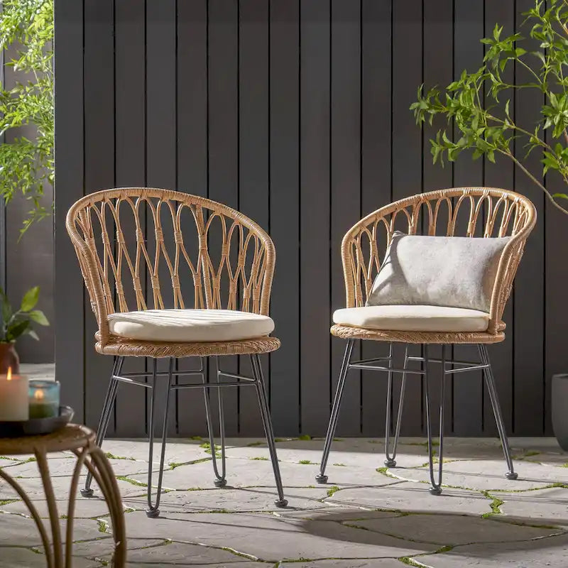 Ensemble de 2 chaises de salle à manger de style industriel