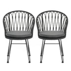 Ensemble de 2 chaises de salle à manger de style industriel