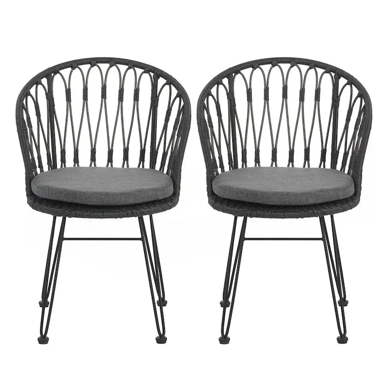 Ensemble de 2 chaises de salle à manger de style industriel