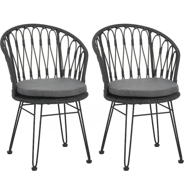 Ensemble de 2 chaises de salle à manger de style industriel