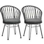 Ensemble de 2 chaises de salle à manger de style industriel