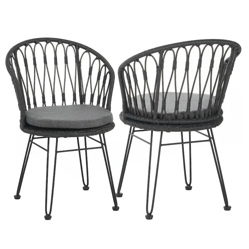 Ensemble de 2 chaises de salle à manger de style industriel