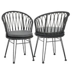 Ensemble de 2 chaises de salle à manger de style industriel
