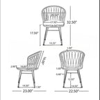 Ensemble de 2 chaises de salle à manger de style industriel