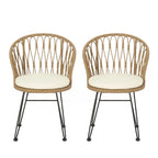Ensemble de 2 chaises de salle à manger de style industriel