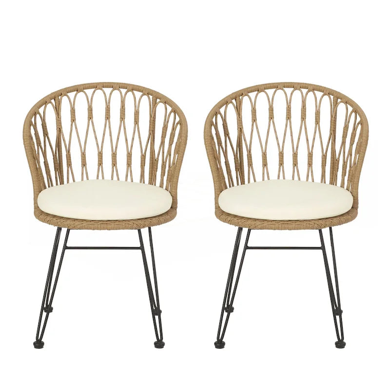 Ensemble de 2 chaises de salle à manger de style industriel