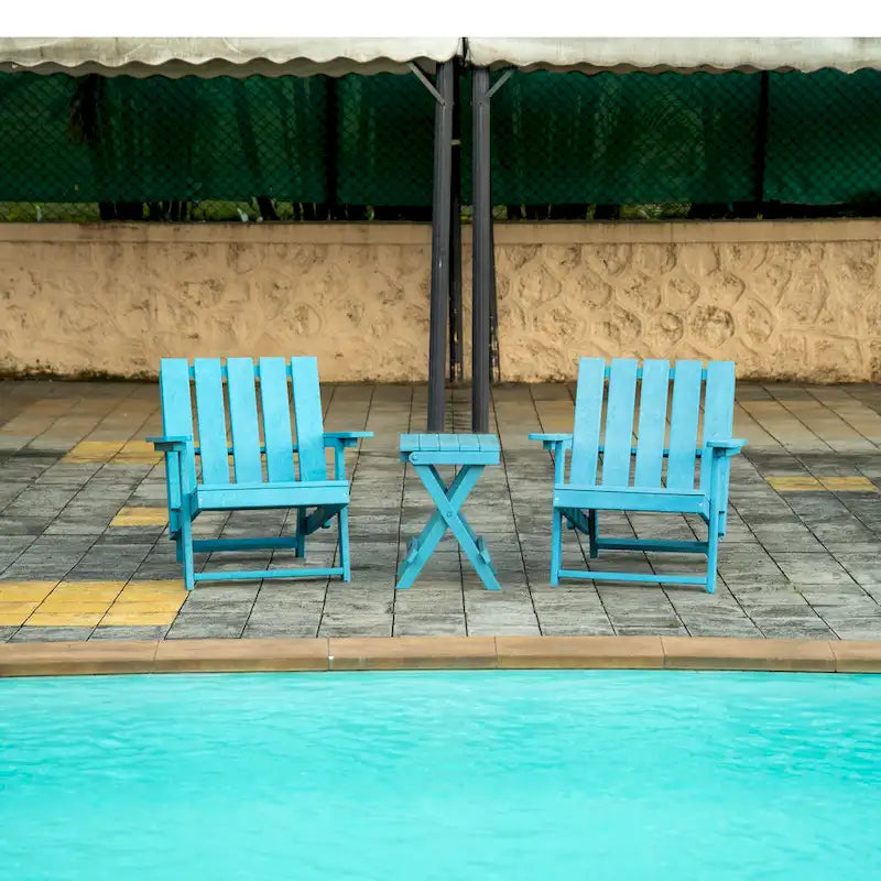 Table de bistrot pliante d'extérieur San Juan, entièrement assemblée et résistante aux intempéries, en PEHD recyclé