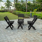 Table de bistrot pliante d'extérieur San Juan, entièrement assemblée et résistante aux intempéries, en PEHD recyclé