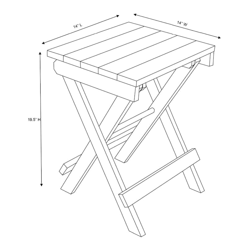 Table de bistrot pliante d'extérieur San Juan, entièrement assemblée et résistante aux intempéries, en PEHD recyclé