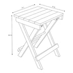 Table de bistrot pliante d'extérieur San Juan, entièrement assemblée et résistante aux intempéries, en PEHD recyclé
