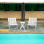 Table de bistrot pliante d'extérieur San Juan, entièrement assemblée et résistante aux intempéries, en PEHD recyclé