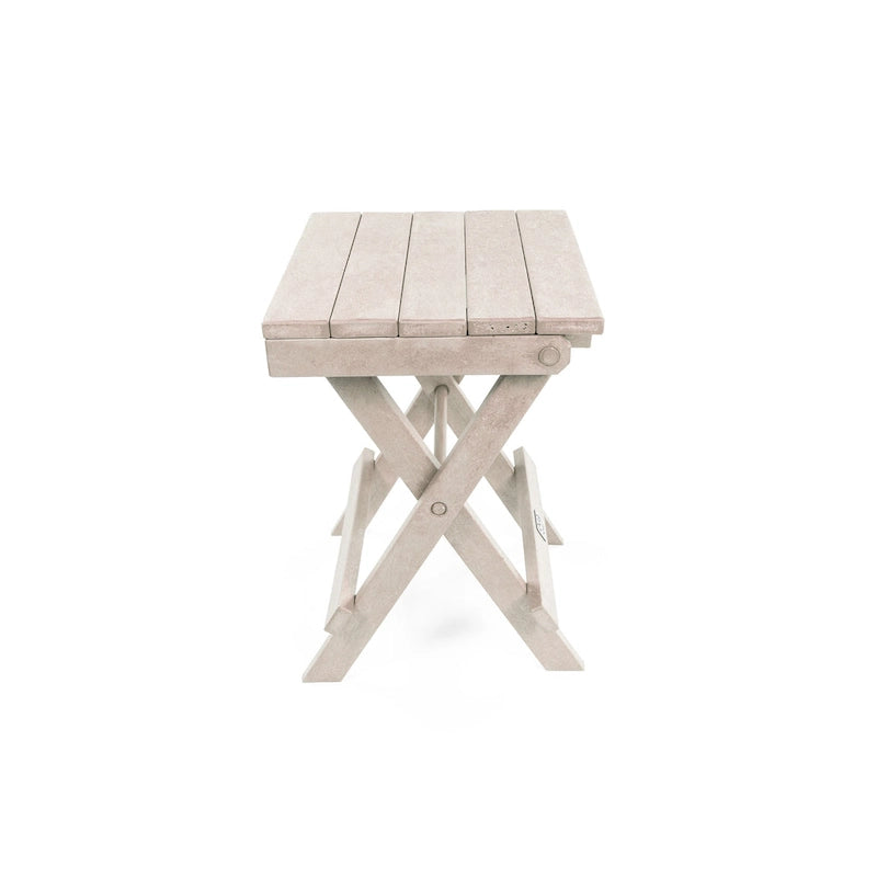 Table de bistrot pliante d'extérieur San Juan, entièrement assemblée et résistante aux intempéries, en PEHD recyclé