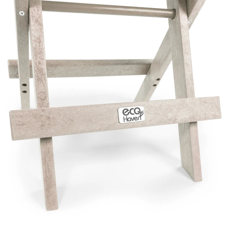 Table de bistrot pliante d'extérieur San Juan, entièrement assemblée et résistante aux intempéries, en PEHD recyclé