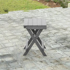 Table de bistrot pliante d'extérieur San Juan, entièrement assemblée et résistante aux intempéries, en PEHD recyclé