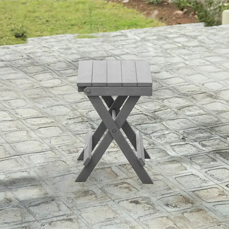 Table de bistrot pliante d'extérieur San Juan, entièrement assemblée et résistante aux intempéries, en PEHD recyclé