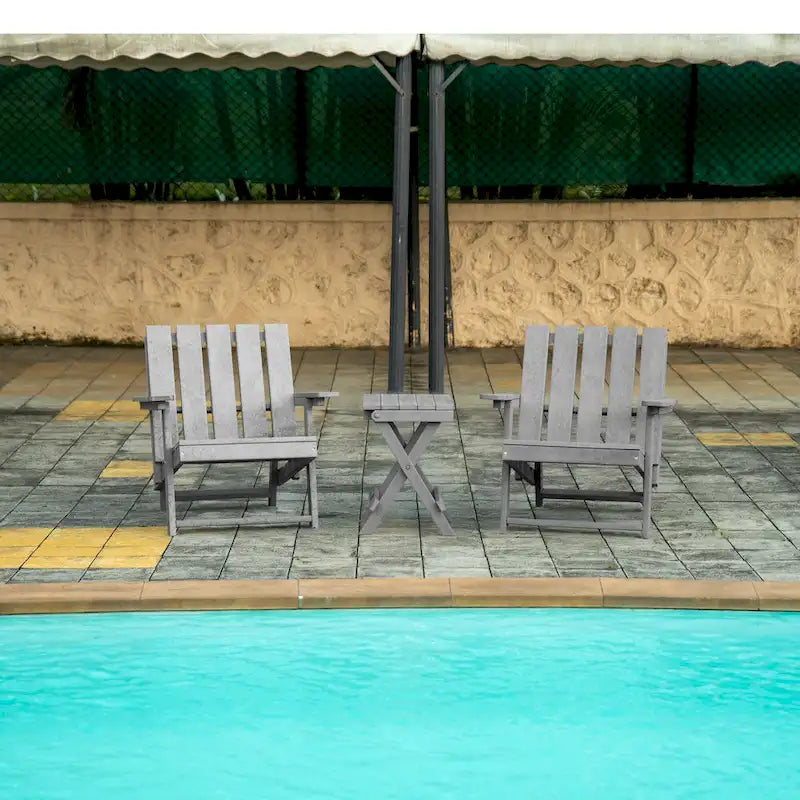 Table de bistrot pliante d'extérieur San Juan, entièrement assemblée et résistante aux intempéries, en PEHD recyclé