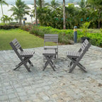 Table de bistrot pliante d'extérieur San Juan, entièrement assemblée et résistante aux intempéries, en PEHD recyclé