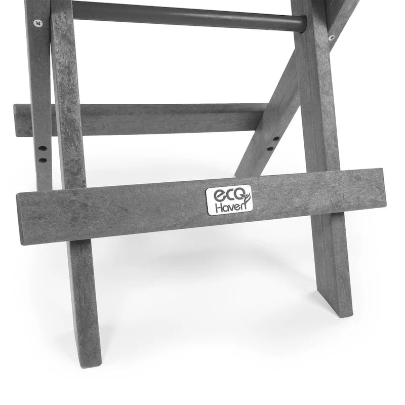 Table de bistrot pliante d'extérieur San Juan, entièrement assemblée et résistante aux intempéries, en PEHD recyclé