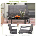 Balancelle d'extérieur Costway pour 2 personnes avec assise en mousse à séchage rapide - Voir les détails