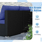 Ensemble de mobilier de jardin Costway 5 pièces avec coussins d'assise et de dossier en acacia - Voir les détails