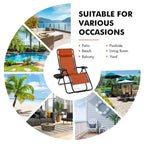 Fauteuil inclinable pliant zéro gravité Costway pour plage et terrasse - 1 pièce