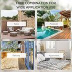 Ensemble de 4 chaises de jardin pliantes d'extérieur - Chaises de patio portables avec accoudoirs et tissu en maille pour le camping, la plage et le jardin