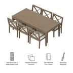 Ensemble de salle à manger d'extérieur Northlake 7 pièces en bois de teck