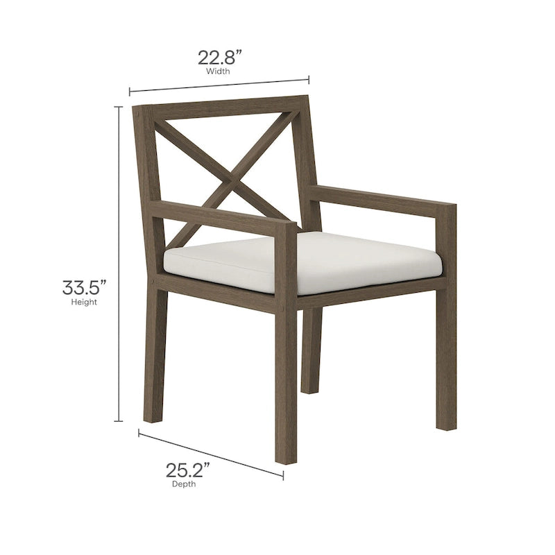 Ensemble de salle à manger d'extérieur Northlake 7 pièces en bois de teck