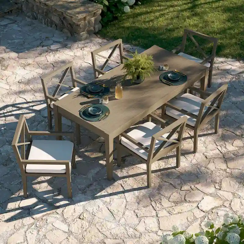 Ensemble de salle à manger d'extérieur Northlake 7 pièces en bois de teck