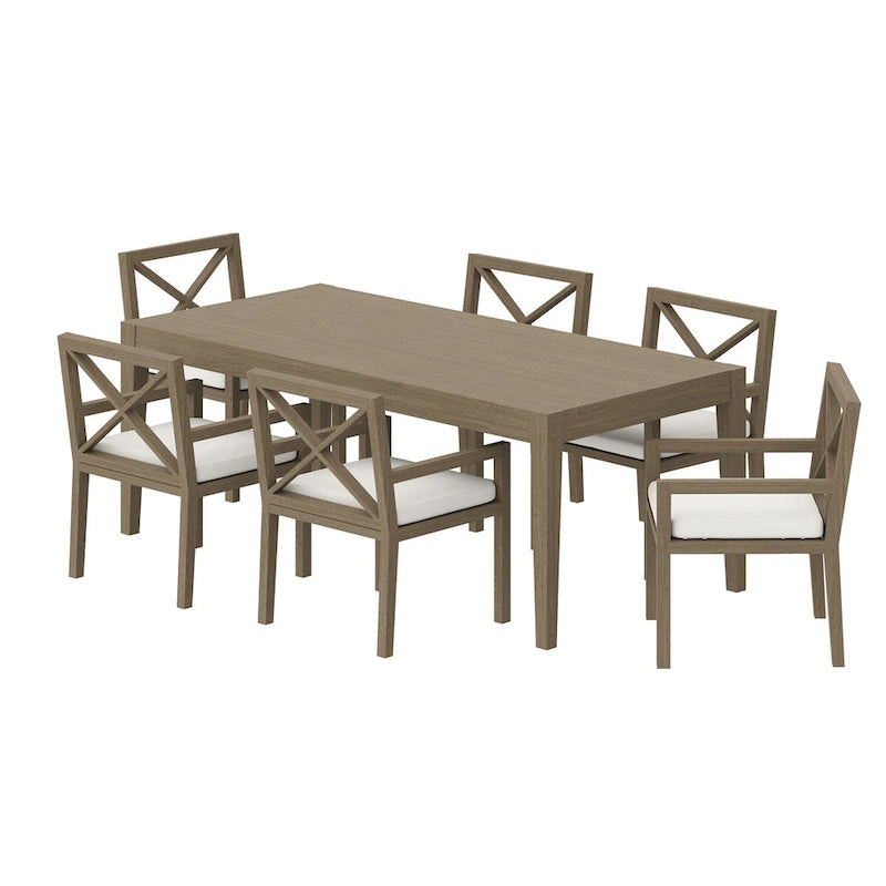 Ensemble de salle à manger d'extérieur Northlake 7 pièces en bois de teck
