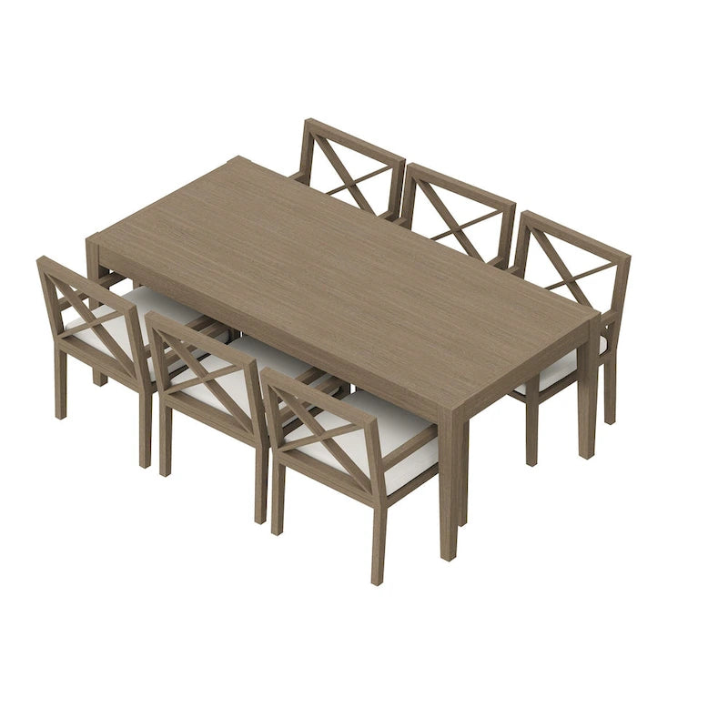 Ensemble de salle à manger d'extérieur Northlake 7 pièces en bois de teck