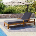 Fauteuil de jardin en bois d'acacia avec dossier réglable (72,44 po) - Non applicable
