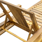 Fauteuil de jardin en bois d'acacia avec dossier réglable (72,44 po) - Non applicable