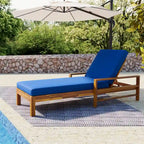 Fauteuil de jardin en bois d'acacia avec dossier réglable (72,44 po) - Non applicable