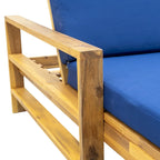 Fauteuil de jardin en bois d'acacia avec dossier réglable (72,44 po) - Non applicable