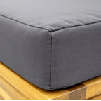 Fauteuil de jardin en bois d'acacia avec dossier réglable (72,44 po) - Non applicable