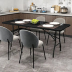 Table pliante portable Gymax de 1,83 m avec plateau en PEHD et mécanisme de verrouillage sécurisé