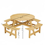 Ensemble table de pique-nique d'extérieur avec bancs pour jardin, cour, porche, terrasse