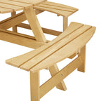 Ensemble table de pique-nique d'extérieur avec bancs pour jardin, cour, porche, terrasse