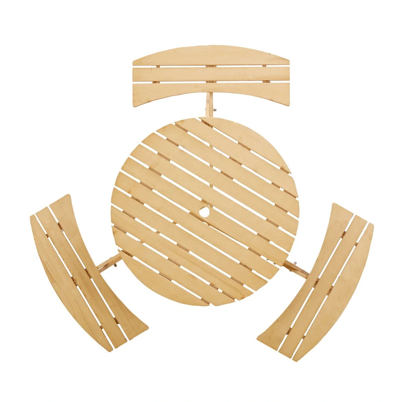 Ensemble table de pique-nique d'extérieur avec bancs pour jardin, cour, porche, terrasse