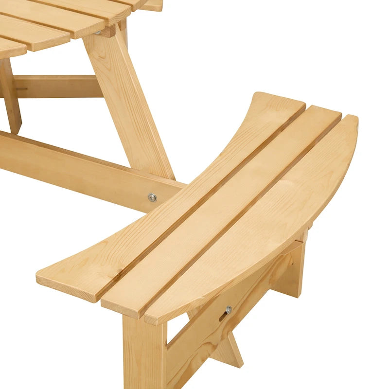 Ensemble table de pique-nique d'extérieur avec bancs pour jardin, cour, porche, terrasse