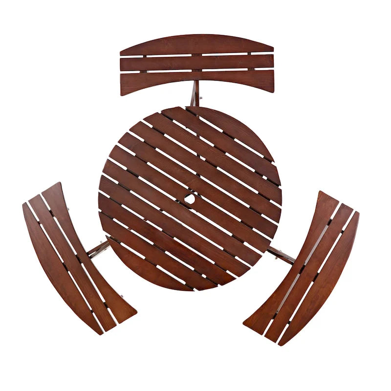 Ensemble table de pique-nique d'extérieur avec bancs pour jardin, cour, porche, terrasse
