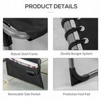 Chaise longue pliante rembourrée Outsunny, chaise de camping inclinable à 6 positions avec appui-tête pour la plage et la terrasse.